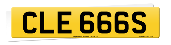 Registration number CLE 666S